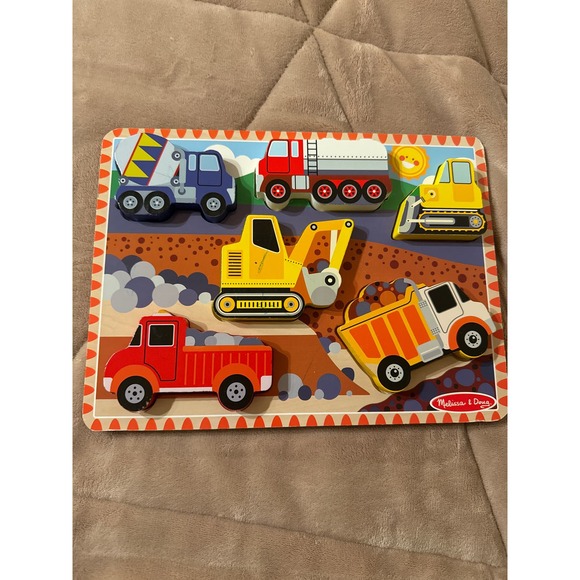 Melissa & Doug wooden chunky‎ puzzle one need batteries - Picture 1 of 8